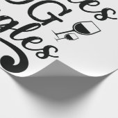 シャンパンバブル&ドッグスナグルズ ラッピングペーパー (角)