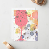 シャンパンバブル ノートカード (正面/裏面インサイチュ)