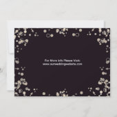 シャンパンバブル – ブラックとアイボリー招待状 招待状 (裏面)