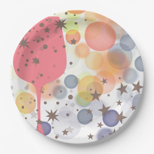 シャンパンバブル ペーパープレート (正面)