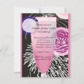 シャンパンバブル 21歳の誕生日パーティー招待状 招待状 (裏面)