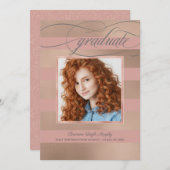 シャンパンバラストライプ金ゴールドと写真大学院 案内状 (正面/裏面)