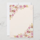 シャンパンバラ金ゴールドバタフライプリンセスキンセアニェラ 招待状 (裏面)