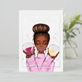 シャンパンバースデーパーティーフォイル招待状 箔招待状 (立ち正面)