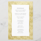 シャンパンバーストクリスタルウェディングプログラム (裏面)