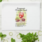 シャンパンパンチカクテルレシピクリスマスホリデー キッチンタオル (折り畳み)