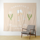 シャンパンパーティーの花嫁お姫様パーティー ミス・トゥ・ミセス チューリップ タペストリー (インサイチュ(横))