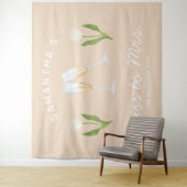 シャンパンパーティーの花嫁お姫様パーティー ミス・トゥ・ミセス チューリップ タペストリー (インサイチュ)