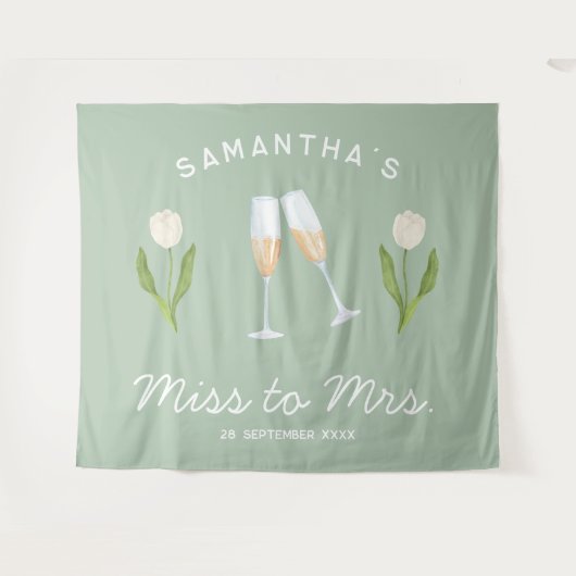 シャンパンパーティーの花嫁お姫様 タンポポへのミセス タペストリー (正面(横))