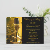 シャンパンパーティー誕生日の招待 招待状 (スタンド正面)