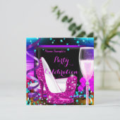 シャンパンパーティー いつでも 誕生日パーティー 招待状 (スタンド正面)