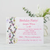 シャンパンパーティー/誕生日 招待状 (スタンド正面)