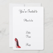 シャンパンヒールスティレットバチェロレッテ招待状 招待状 (裏面)