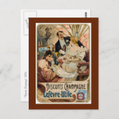 シャンパンビスケットの広告 ポストカード (正面/裏面)