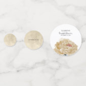 シャンパンピオニーと香水の花のブライズシャワー コンフェッティ (裏面)