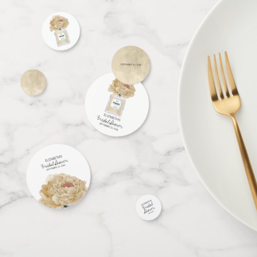 シャンパンピオニーと香水の花のブライズシャワー コンフェッティ (グループ)