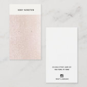 シャンパンピンクグリッターイヤリングディスプレイ 名刺 (正面/裏面)