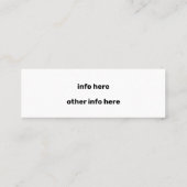 シャンパンピンクグリッターインスタグラム スキニー名刺 (裏面)