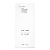 シャンパンピンクグリッターサロン価格表メニュー ラックカード (裏面)