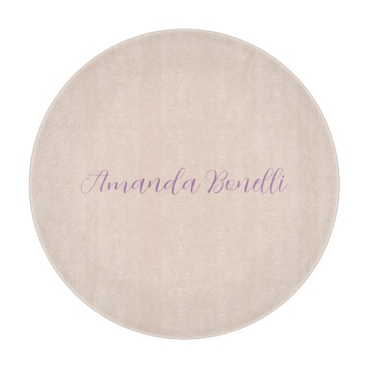 シャンパンピンクプレーンシンプルミニマルモダンリスト カッティングボード (正面)