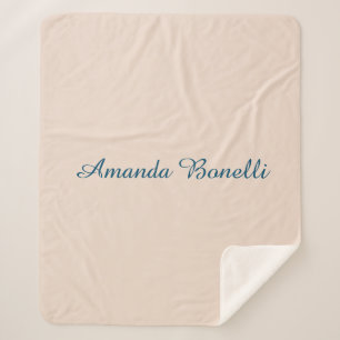 シャンパンピンクプレーンシンプルミニマルモダンリスト シェルパブランケット