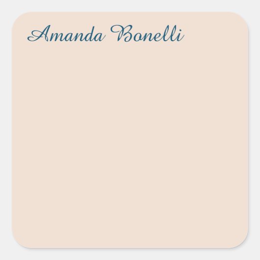 シャンパンピンクプレーンシンプルミニマルモダンリスト スクエアシール (正面)