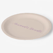 シャンパンピンクプレーンシンプルミニマルモダンリスト ペーパープレート (アングル)