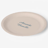 シャンパンピンクプレーンシンプルミニマルモダンリスト ペーパープレート (アングル)