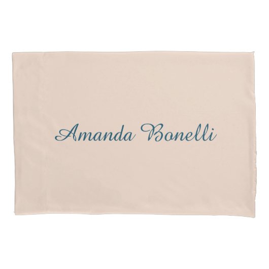 シャンパンピンクプレーンシンプルミニマルモダンリスト 枕カバー (正面)