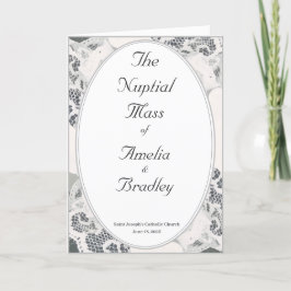 シャンパンピンクレース結婚カトリックのミサ プログラム