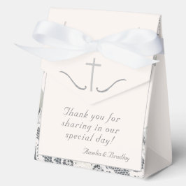 シャンパンピンクレース結婚式の引き出物ボックス フェイバーボックス