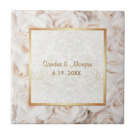 シャンパンピンクローズエレガント タイル