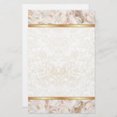 シャンパンピンクローズエレガント 便箋 (正面/裏面)