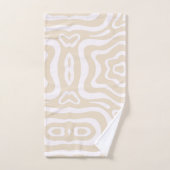 シャンパンピンク抽象芸術波パターン バスタオルセット (ハンドタオル)