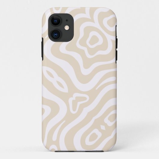シャンパンピンク抽象芸術波パターン Case-Mate iPhoneケース (裏面)