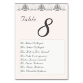 シャンパンピンク結婚のテーブル番号 テーブルナンバー (裏面)