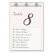 シャンパンピンク結婚のテーブル番号 テーブルナンバー (正面)