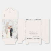 シャンパンピンク レース 結婚式 引出物箱 フェイバーボックス (見開き)