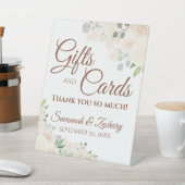 シャンパンピーチフローラウェディングギフト&カード 台座サイン (インサイチュ)