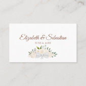 シャンパンピーチフローラエレガントなウェディングエスコートカード プレイスカード (裏面)