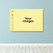 シャンパンファミリー名フォトディスプレイキャンバスプリント キャンバスプリント (インサイチュ (ウッドフロア))