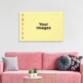 シャンパンファミリー名フォトディスプレイキャンバスプリント キャンバスプリント (インサイチュ (リビング))