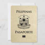 シャンパンフィリピンパスポート日付を保存 セーブザデート (正面)