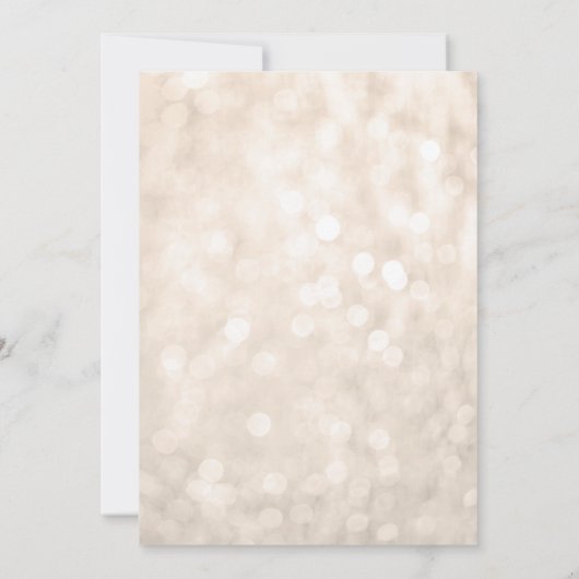 シャンパンフェイクグリッタースウィート16誕生日 招待状 (裏面)