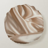 シャンパンフェイクサテン印刷丸型アクセント枕 ラウンドクッション (裏面)