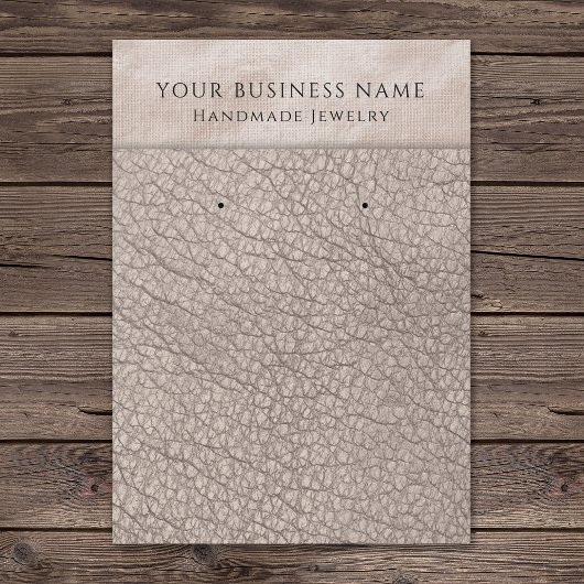 シャンパンフェイクレザーイヤリングディスプレイカード