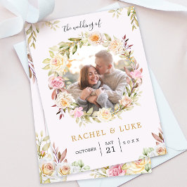 シャンパンフォトフローラシ結婚ック 招待状