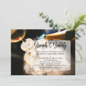 シャンパンフォトブランチ&バブリー手書き 招待状 (スタンド正面)