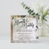 シャンパンフォトブランチ&バブリー手書き 招待状 (スタンド正面)