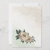 シャンパンフラワーグリーンブライダルシャワー 招待状 (裏面)